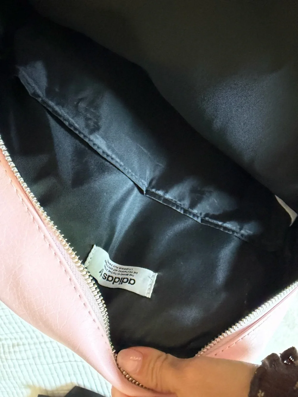 adidas Pink Cosmetic Pouch with Black Interior - Picture 2 of 4